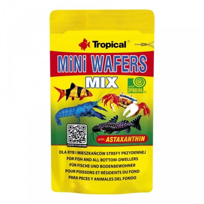 Tropical Mini Wafers Mix 18gr Vatoz ve Çöpçü Balığı Yemi