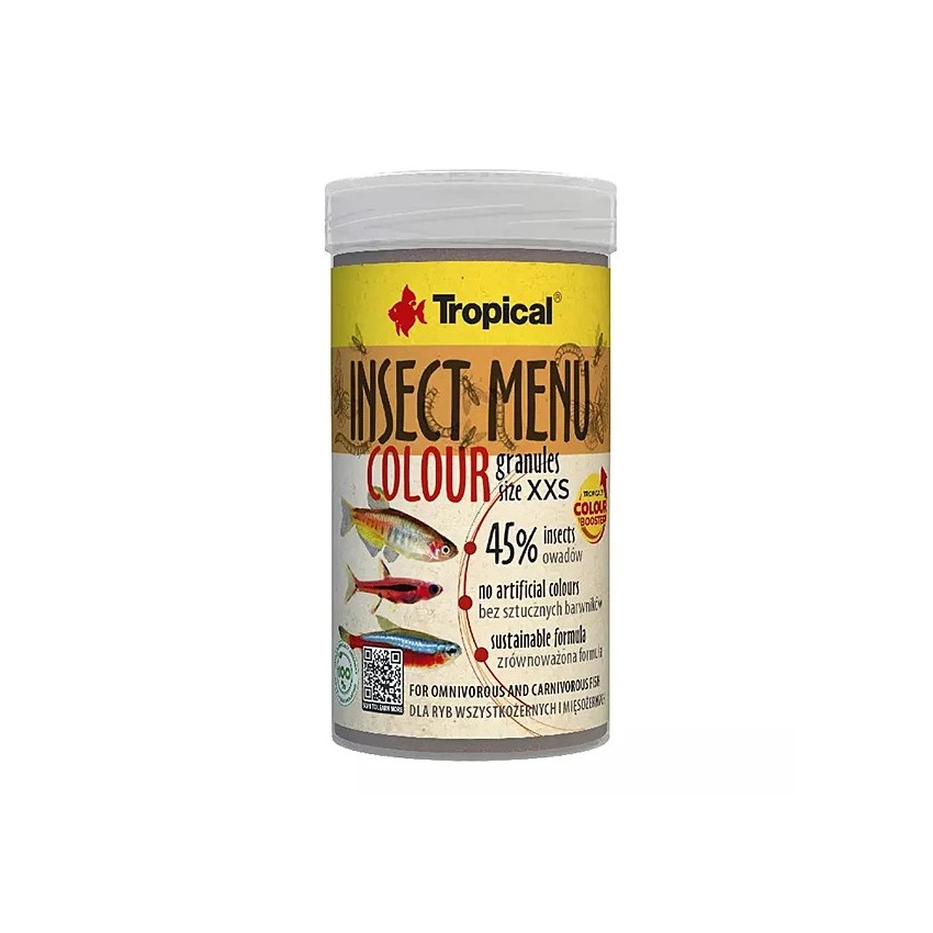 Tropical Insect Menu Colour Granules Size XXS 100ml 64gr