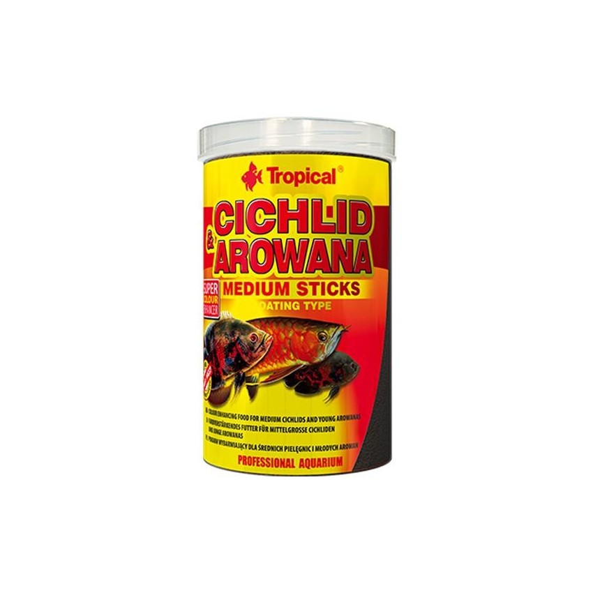 Tropical Cichlid Arowana Medium Sticks 250ml 90gr