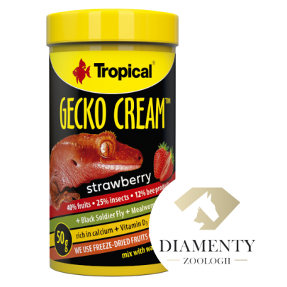 Tropical Gecko Cream Strawberry Çilekli Gecko Yemi 100ml 50gr