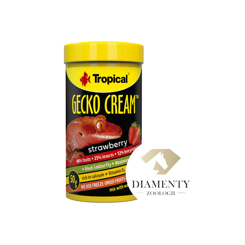 Tropical Gecko Cream Strawberry Çilekli Gecko Yemi 100ml 50gr Tropical Gecko Cream Strawberry Çilekli Gecko Yemi 100ml 50gr