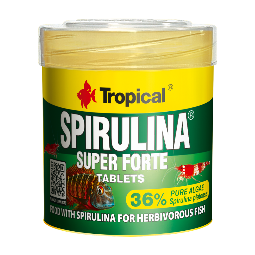 Tropical Super Spirulina Forte Tablets 50ml 36gr Tropical Super Spirulina Forte Tablets 50ml 36gr