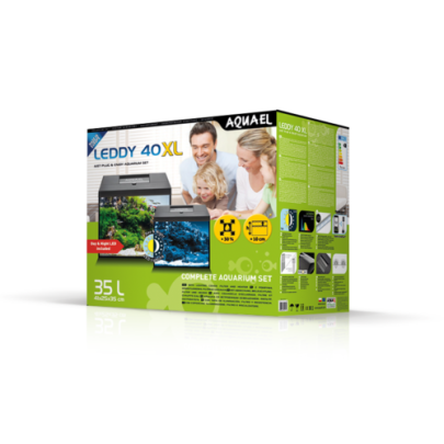 Aquael Aquarium Set Day and Night Leddy 40XL Akvaryum Siyah