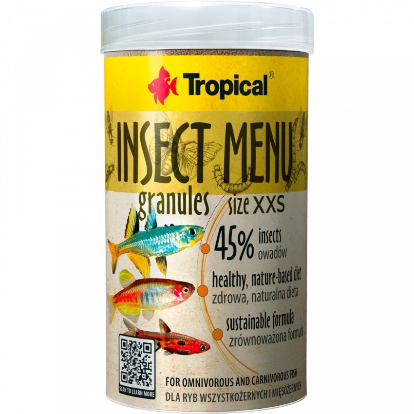 Tropical Insect Menu Granules XXS 100ml/64gr Tropical Insect Menu Granules XXS 100ml/64gr
